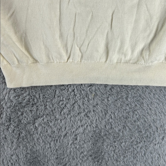 J.Society Cream Crew Neck Long Sleeve Fuzzy Stars Sweater Women’s Size L - Picture 8 of 16